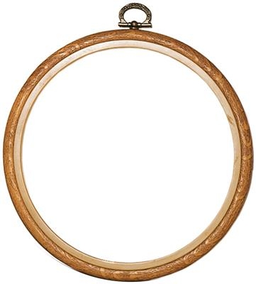 Kunststoffrahmen Verachtert/Vervaco - holzfarben Ø 17,5 cm