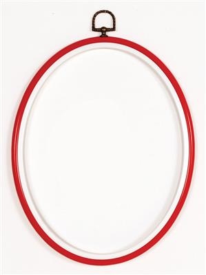 Kunststoffrahmen Vervaco - rot oval 10x14 cm