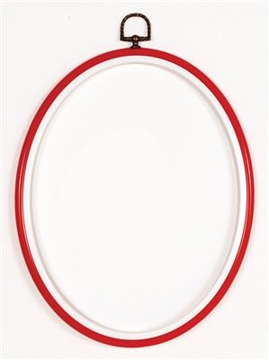 Kunststoffrahmen Verachtert/Vervaco - rot oval 10x14 cm