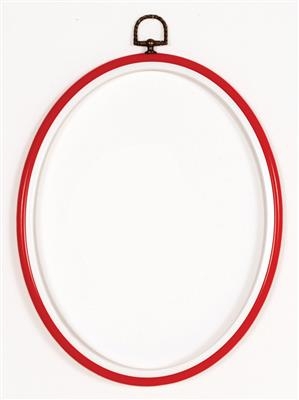 Kunststoffrahmen Vervaco - rot oval 12x17 cm