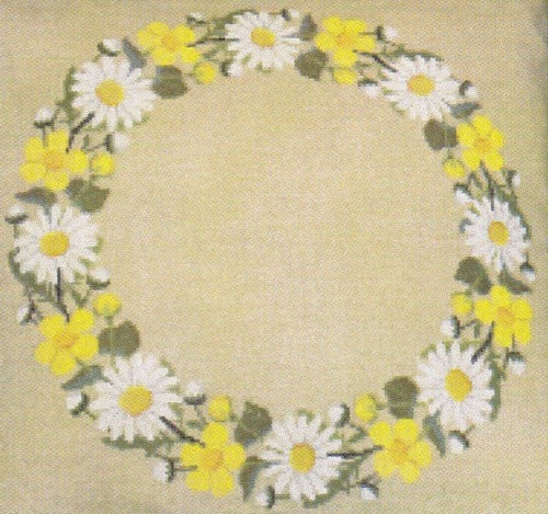 Haandarbejdets Fremme - Tischdecke Sommerkranz
