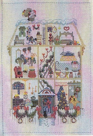 Oehlenschläger Stickpackung - Puppenhaus Weihnachten