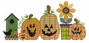 Stickvorlage Imaginating - Fabric Pumpkins
