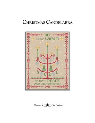 Stickvorlage CW Designs - Christmas Candelabra
