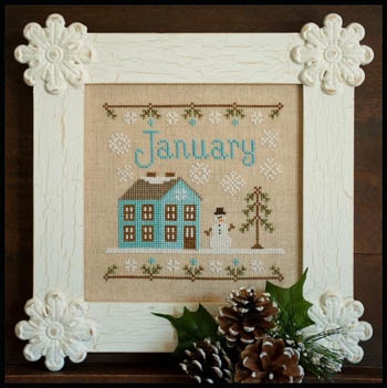 Stickvorlage Country Cottage Needleworks - Cottage Of The Month - January