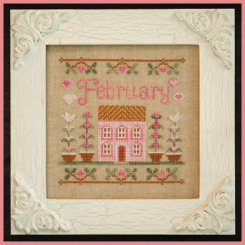 Stickvorlage Country Cottage Needleworks - Cottage Of The Month - February