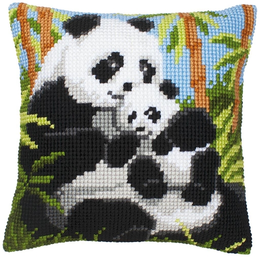 Kreuzstichkissen Vervaco - Pandas