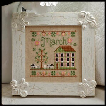 Stickvorlage Country Cottage Needleworks - Cottage Of The Month - March