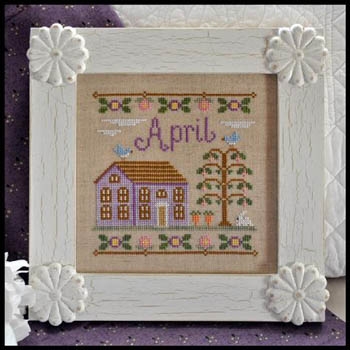Stickvorlage Country Cottage Needleworks - Cottage Of The Month - April