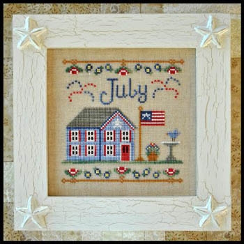 Stickvorlage Country Cottage Needleworks - Cottage Of The Month - July