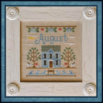 Stickvorlage Country Cottage Needleworks - Cottage Of The Month - August