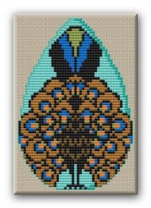 Stickvorlage Farbenfroh - Pfau (Ausverkauf)