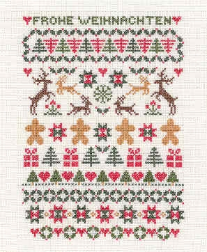 Weihnachtsmustertuch 2012 - Gisela Süskind (Stickvorlage)