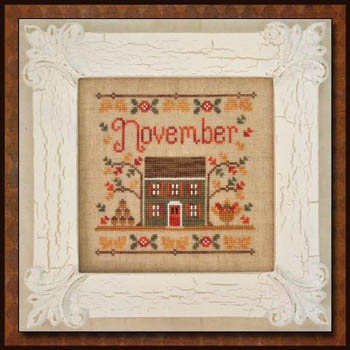 Stickvorlage Country Cottage Needleworks - Cottage Of The Month - November