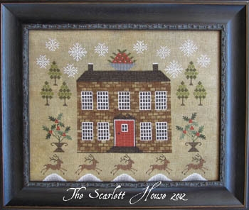 Stickvorlage The Scarlett House - Christmastide At Holly House