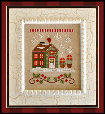 Stickvorlage Country Cottage Needleworks - Santas Village 2 Poinsettia Place