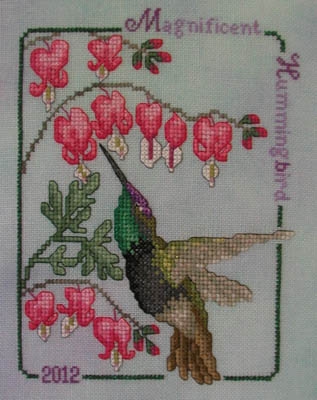 Stickvorlage Crossed Wing Collection - Magnificent Hummingbird
