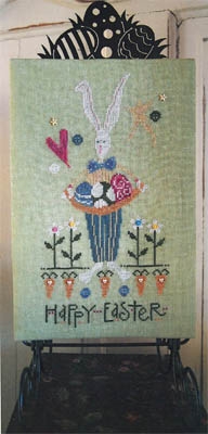 Stickvorlage Samsarah Design Studio - Happy Easter Bunny
