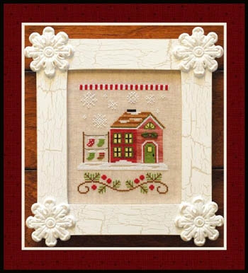 Stickvorlage Country Cottage Needleworks - Santas Village 5 Santas Stocking Store