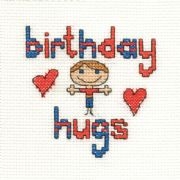 Stickpackung DMC - Birthday Geburtstag Junge 7,5x7,5 cm