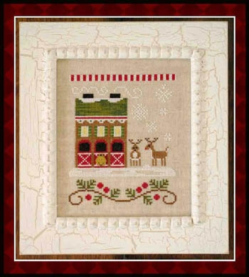 Country Cottage Needleworks - Santas Village 6 Reindeer Stables