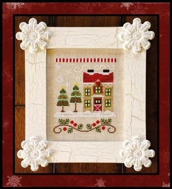 Stickvorlage Country Cottage Needleworks - Santas Village 7 Christmas Tree Farm