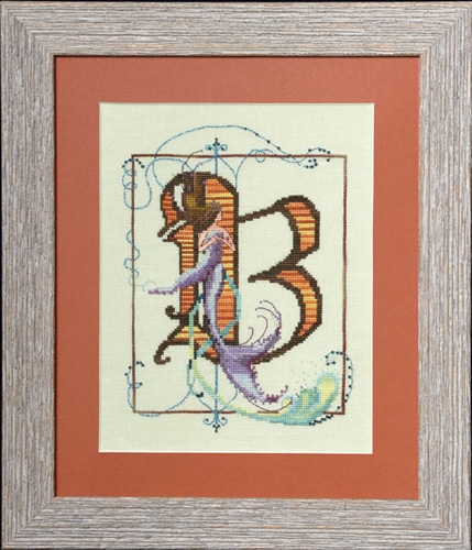 Stickvorlage Nora Corbett - Letters From Mermaids Buchstabe B