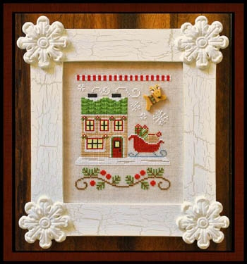 Stickvorlage Country Cottage Needleworks - Santas Village 9 Santas Sleighworks