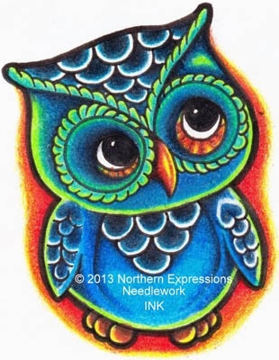 Stickvorlage Northern Expressions Needlework - Hootie (Ink Series)