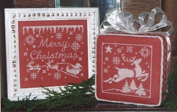 Stickvorlage Waxing Moon Designs - One Color Wonders Merry Christmas