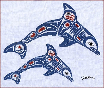 Stickvorlage The Stitching Studio - Dolphins