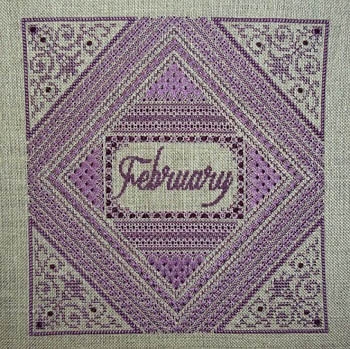 Stickvorlage Northern Expressions Needlework - Amethyst - February