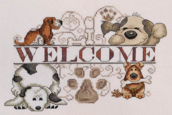 Stickvorlage MarNic Designs - Dogs Welcome