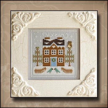 Stickvorlage Country Cottage Needleworks - Frosty Forest 5 Bluebird Cabin