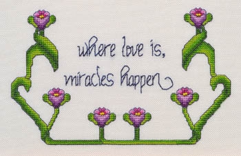 Stickvorlage MarNic Designs - Where Love Is Miracles Happen