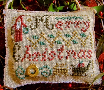 Stickvorlage Homespun Elegance Ltd - Merry Christmas Wishes w/charm