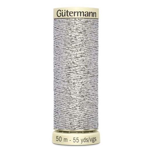Gütermann Metalleffekt-Faden W 331 - Farbe 41 silber