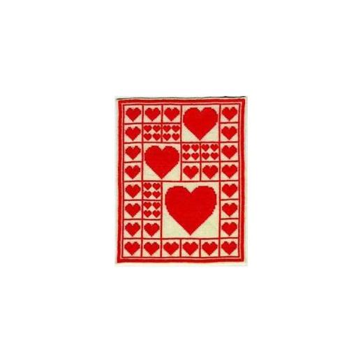 Mustertuch Herzen - Haandarbejdets Fremme Stickpackung