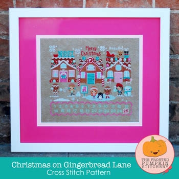 Stickvorlage Frosted Pumpkin Stitchery - Christmas On Gingerbread Lane (Ausverkauf)