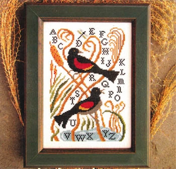 Stickvorlage Carriage House Samplings - Red Winged Blackbird