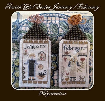 Stickvorlage Nikyscreations - Amish Girl - January/February