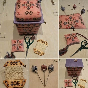 Stickvorlage MTV Designs - A Little Spring Sewing Basket