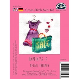 Stickpackung DMC - Happiness is... - Shopping (Ausverkauf)