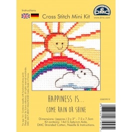 Stickpackung DMC - Happiness is... - Sonne oder Regen? (Ausverkauf)