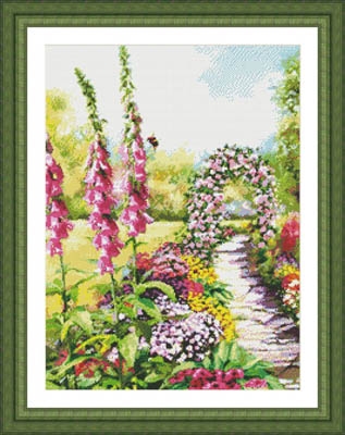 Stickvorlage Kustom Krafts - Foxglove Garden