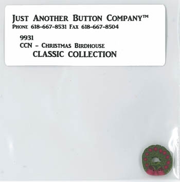 Just Another Button Company - Button Christmas Birdhouse