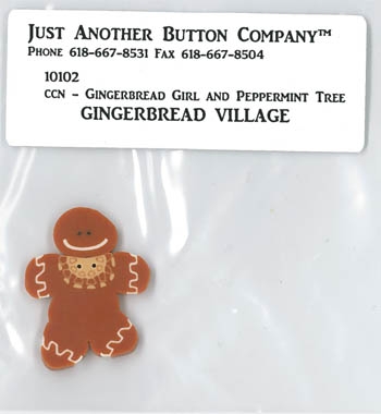 Just Another Button Company - Button Gingerbread Girl & Peppermint