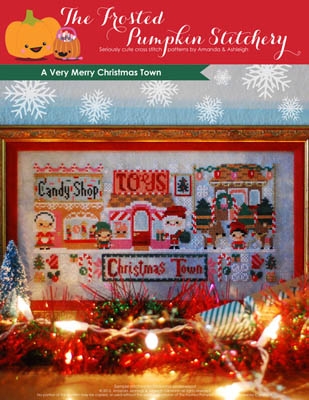 Stickvorlage Frosted Pumpkin Stitchery - Very Merry Christmas Town (Ausverkauf)