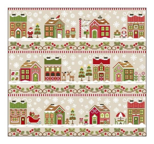 Country Cottage Needleworks - Santas Village (Serie mit 12 Vorlagen)