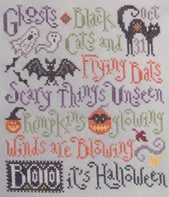 Stickvorlage Silver Creek Samplers - Scary Things October Brings